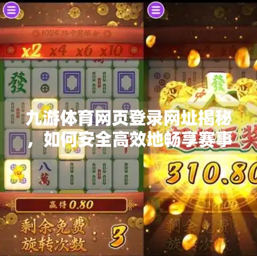 九游体育网页登录网址揭秘，如何安全高效地畅享赛事直播与体育资讯？九游体育网页登录网址